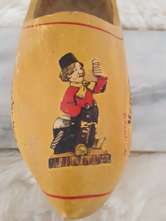 Vintage Heineken Beer Advertisement Holland Wooden Dutch Shoe Collectible - Picture 2 of 12